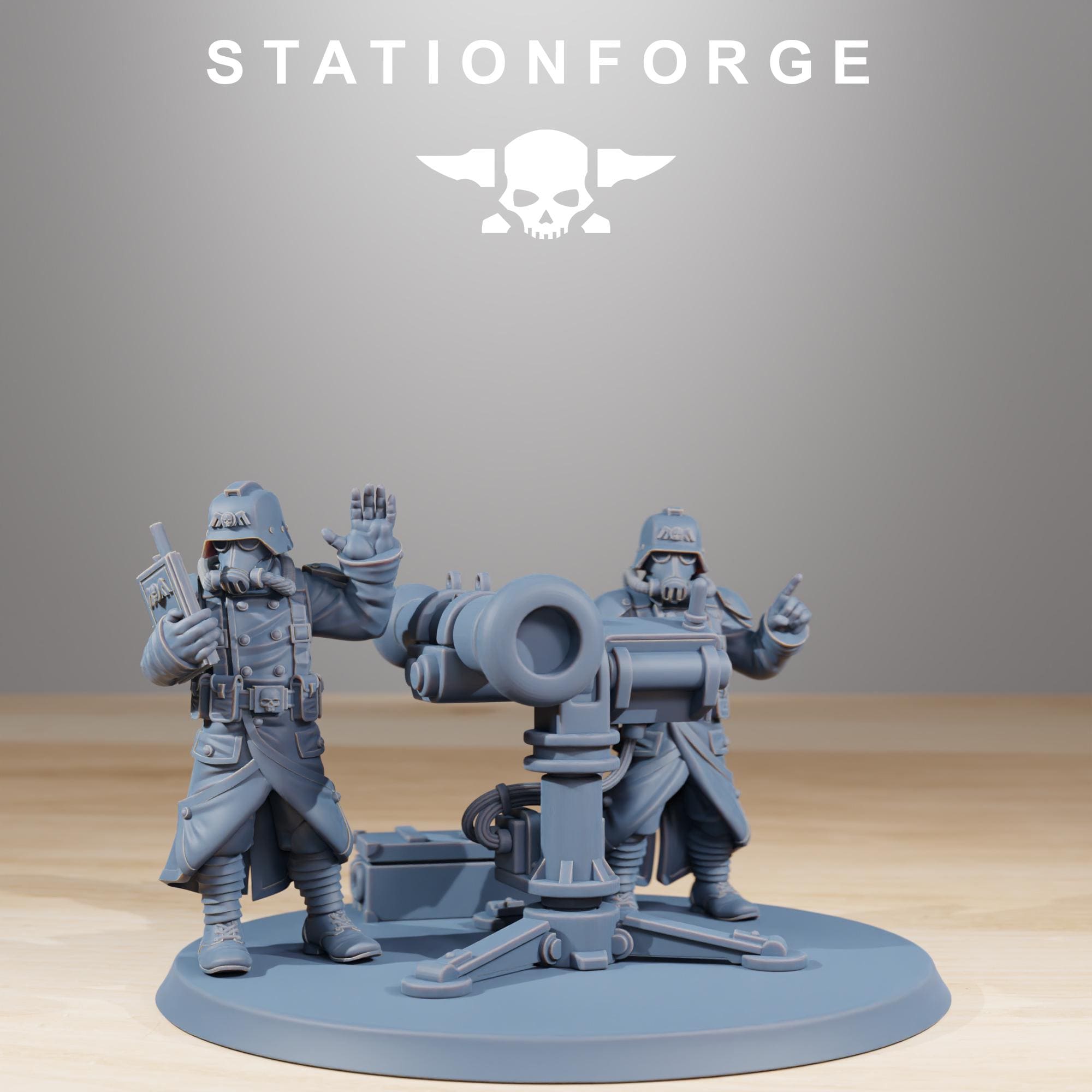 GrimGuard Battle Weapons from StationForge/Miniature +Gratis Base