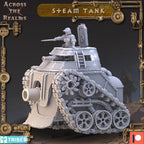 Steam Tank from Across the Realms, Wargame Miniature+ Gratis Base
