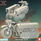 Cult of Death Hauler Bike from Across the Realms, Wargame Miniature+ Gratis Base
