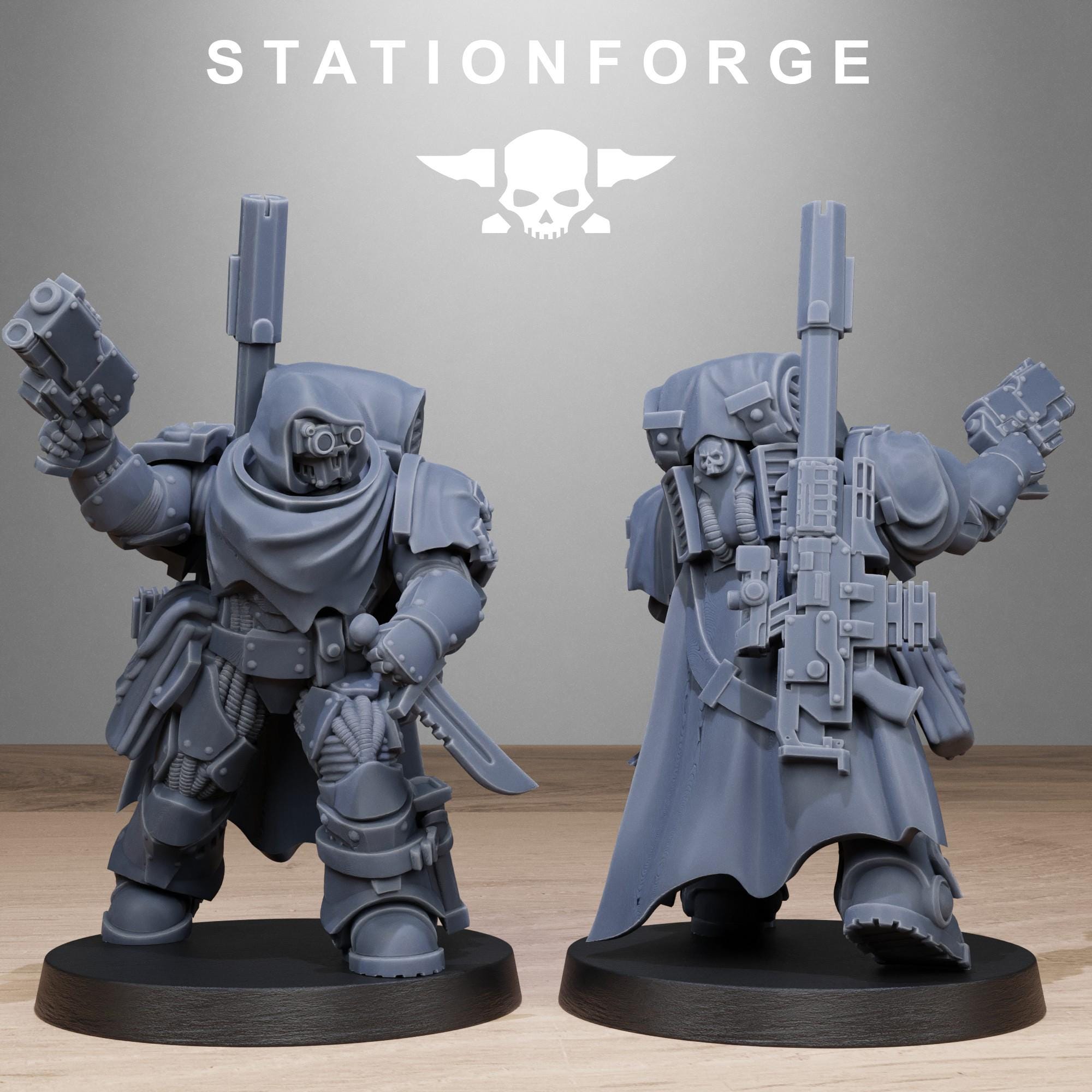 Socratis Snipers from StationForge/10 Tabletop Miniatures +Gratis Bases