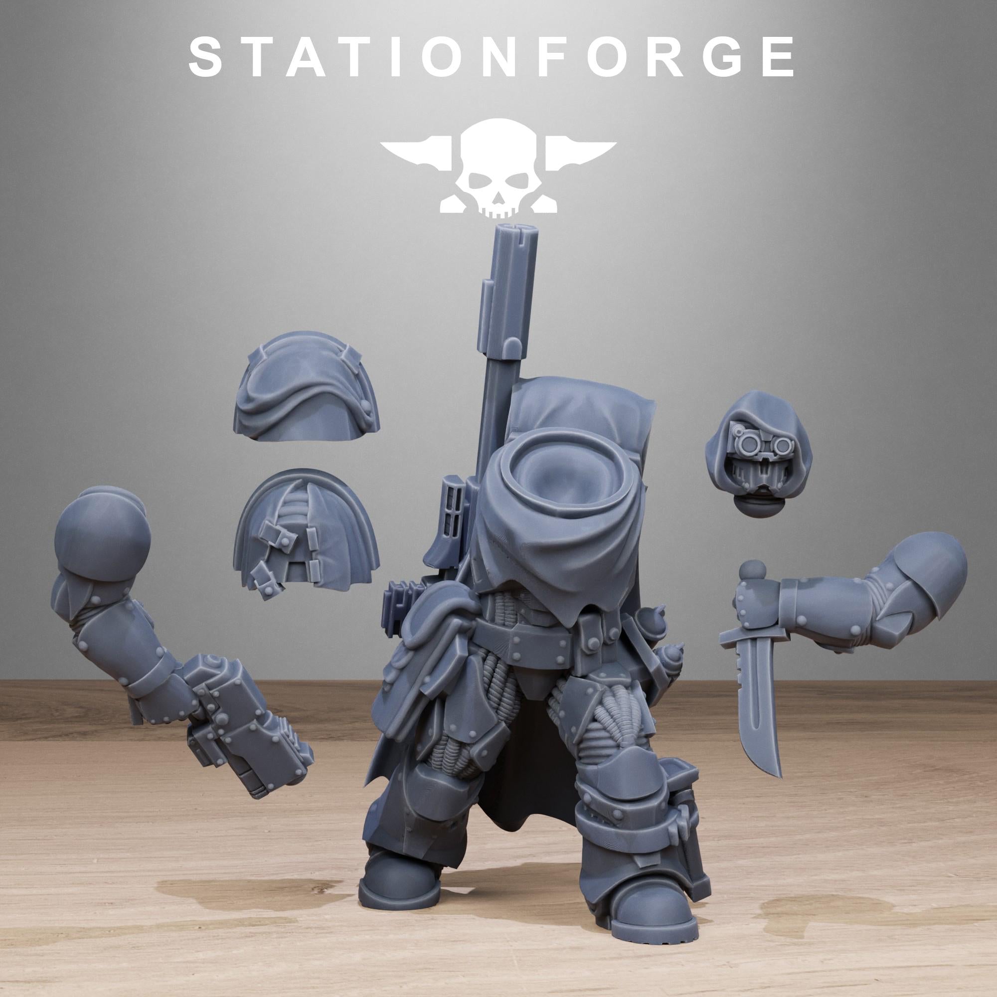 Socratis Snipers from StationForge/10 Tabletop Miniatures +Gratis Bases