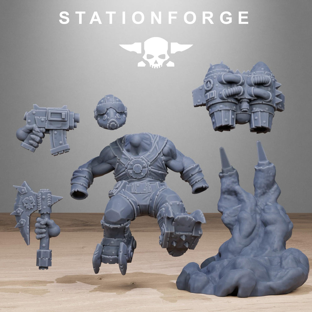 Orkaz Flyers from StationForge/10 Tabletop Miniatures +Gratis Bases