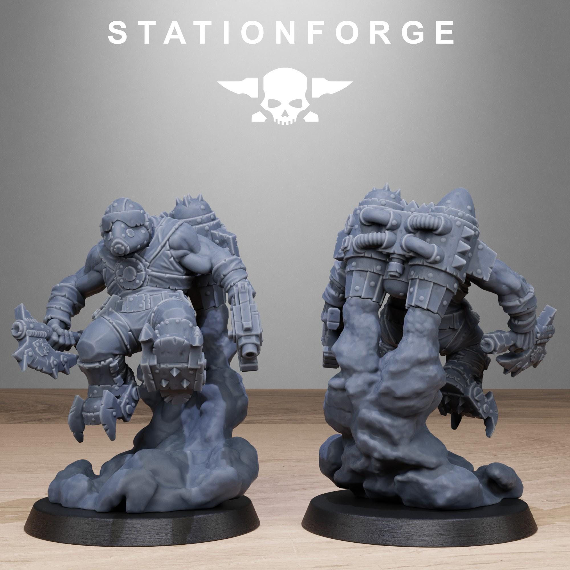 Orkaz Flyers from StationForge/10 Tabletop Miniatures +Gratis Bases