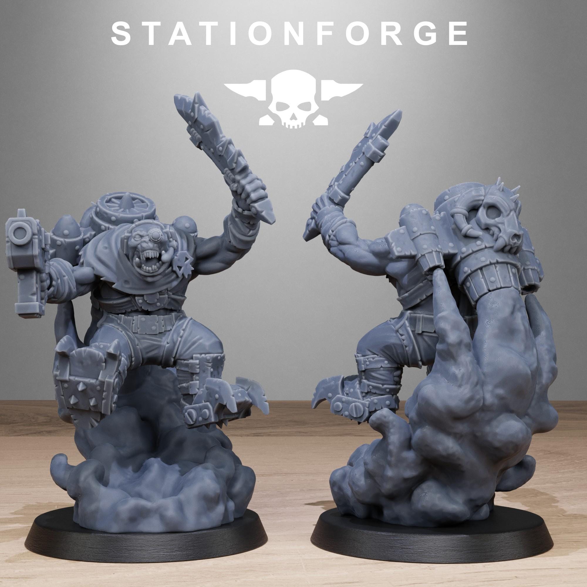 Orkaz Flyers from StationForge/10 Tabletop Miniatures +Gratis Bases
