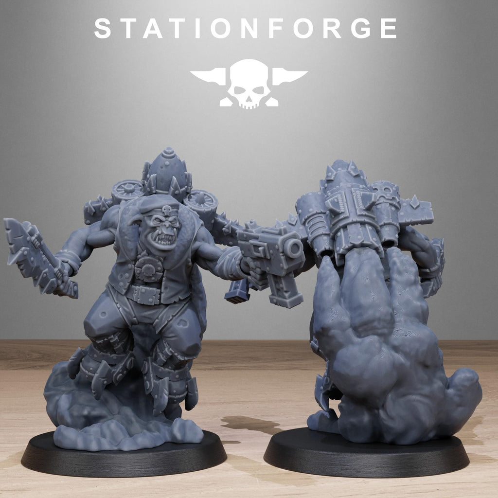 Orkaz Flyers from StationForge/10 Tabletop Miniatures +Gratis Bases