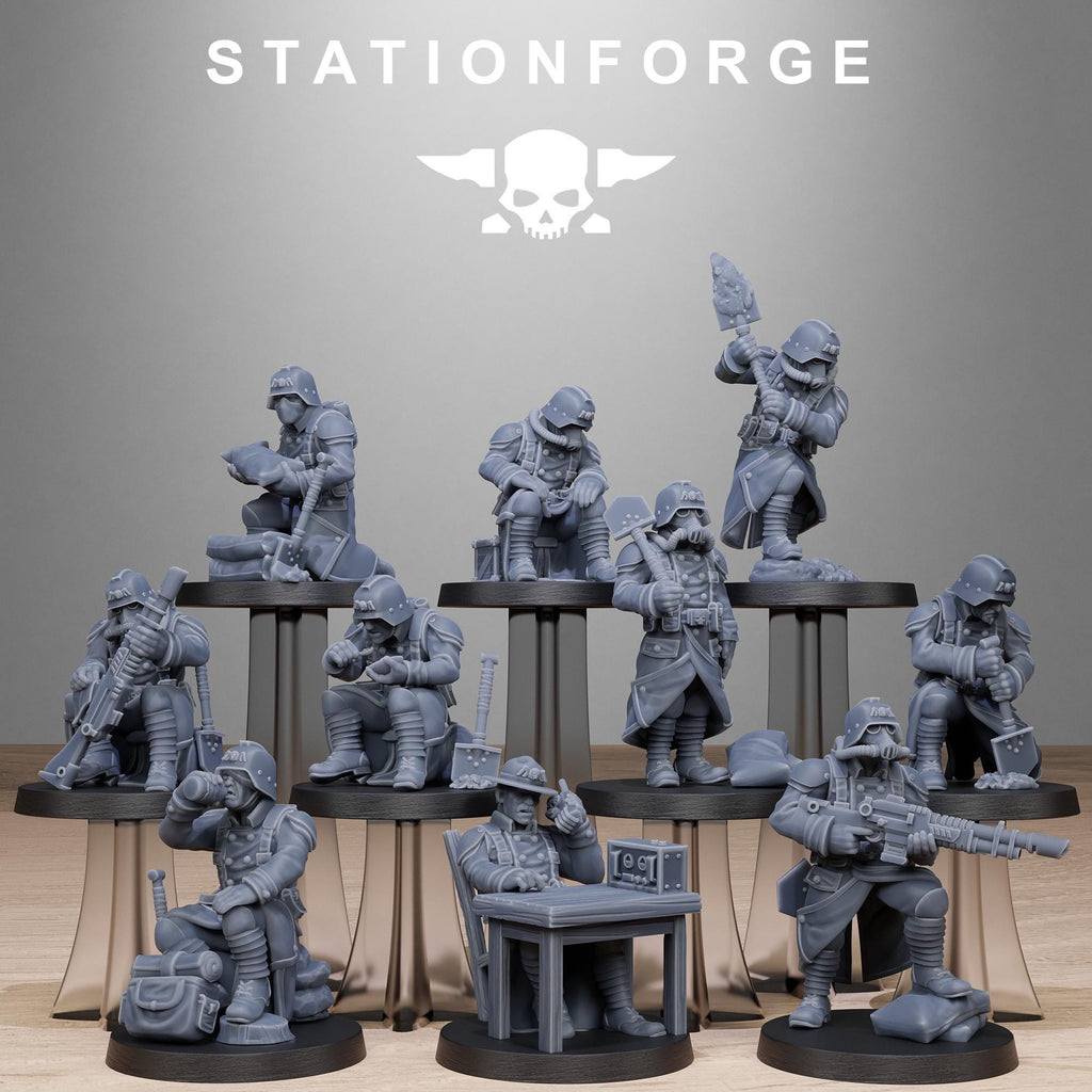 GrimGuard Chill Squad from StationForge/10 Tabletop Miniatures +Gratis Bases