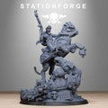 GrimGuard Officer Horseman from StationForge/ Wargame Miniature +Gratis Base