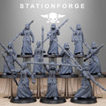 Scavenger Sister Priests from StationForge/10 Wargame Miniatures +Gratis Bases