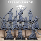 Scavenger Sister Priests from StationForge/10 Wargame Miniatures +Gratis Bases