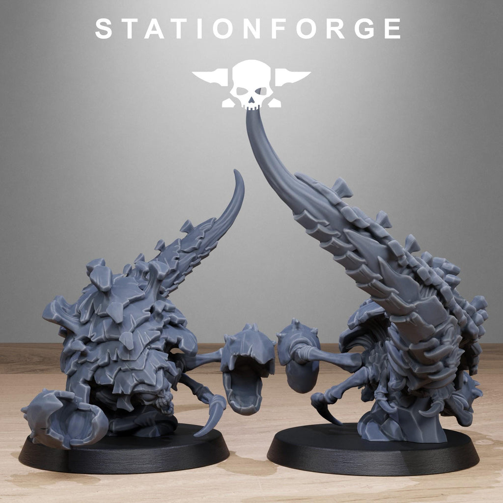 Xenarid Crawlers 1 from StationForge/10 Wargame Miniatures +Gratis Bases