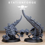 Xenarid Crawlers 1 from StationForge/10 Wargame Miniatures +Gratis Bases