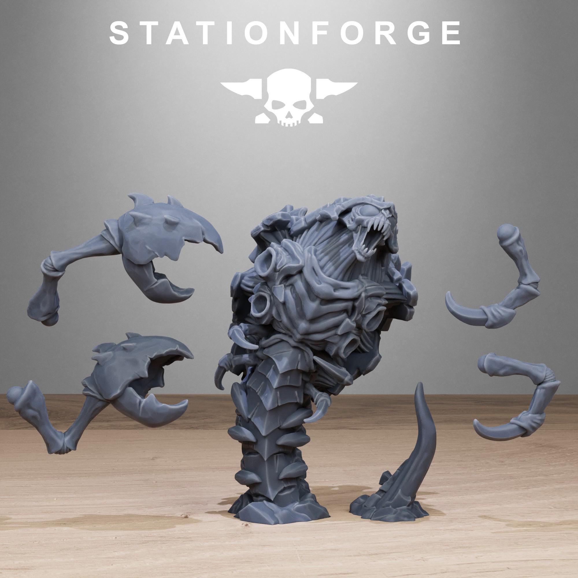 Xenarid Crawlers 1 from StationForge/10 Wargame Miniatures +Gratis Bases