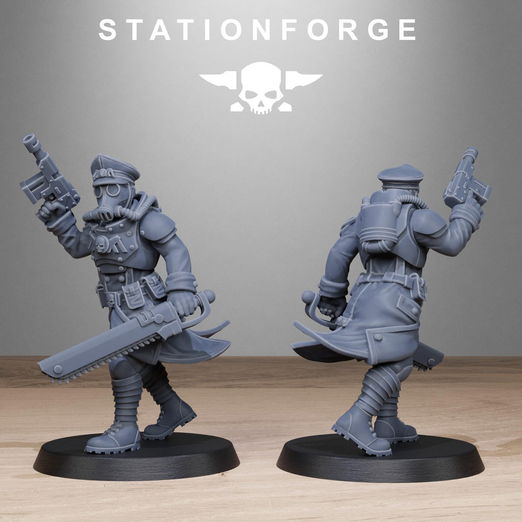 GrimGuard Sisters from StationForge/10 Wargame Miniatures +Gratis Bases