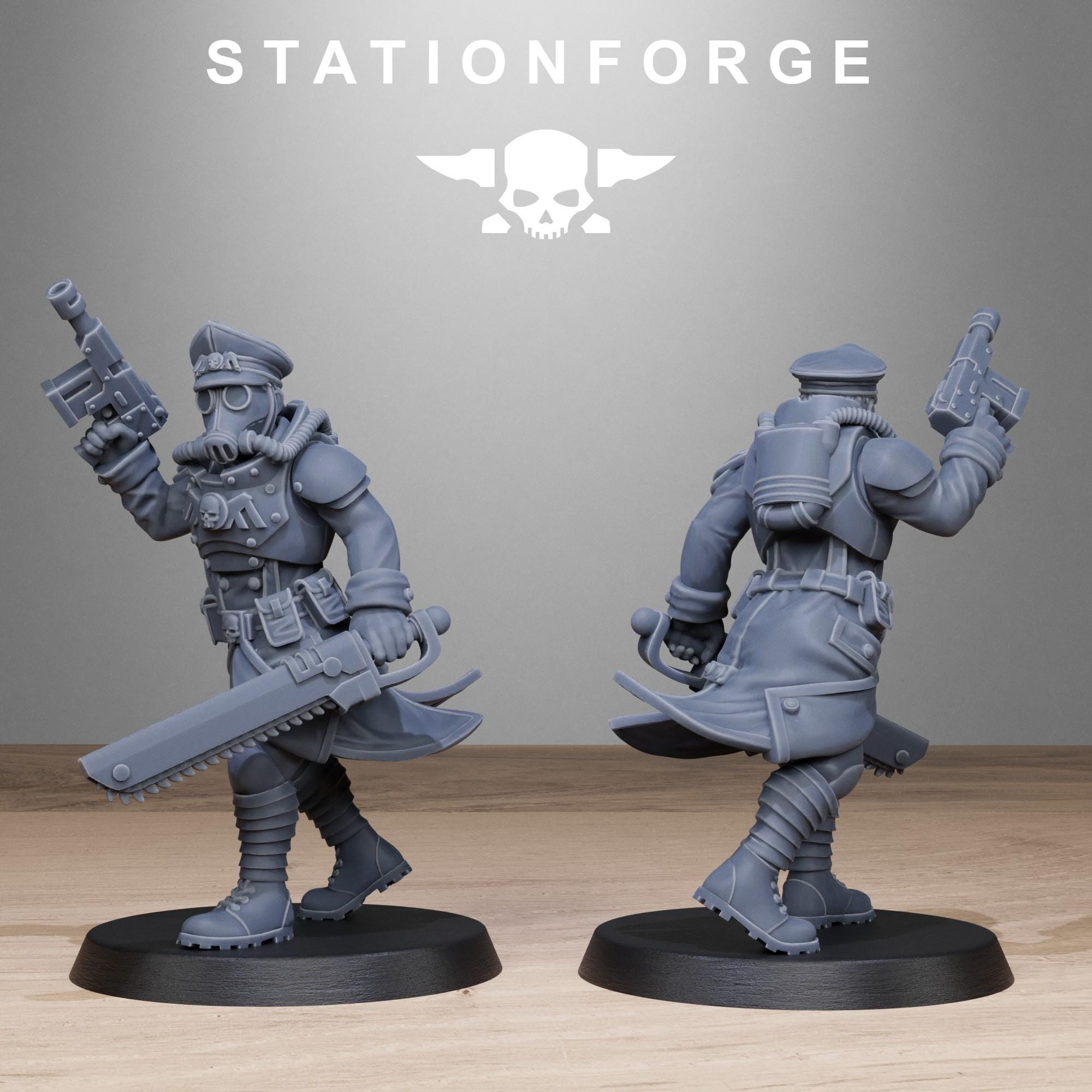 GrimGuard Sisters from StationForge/10 Wargame Miniatures +Gratis Bases