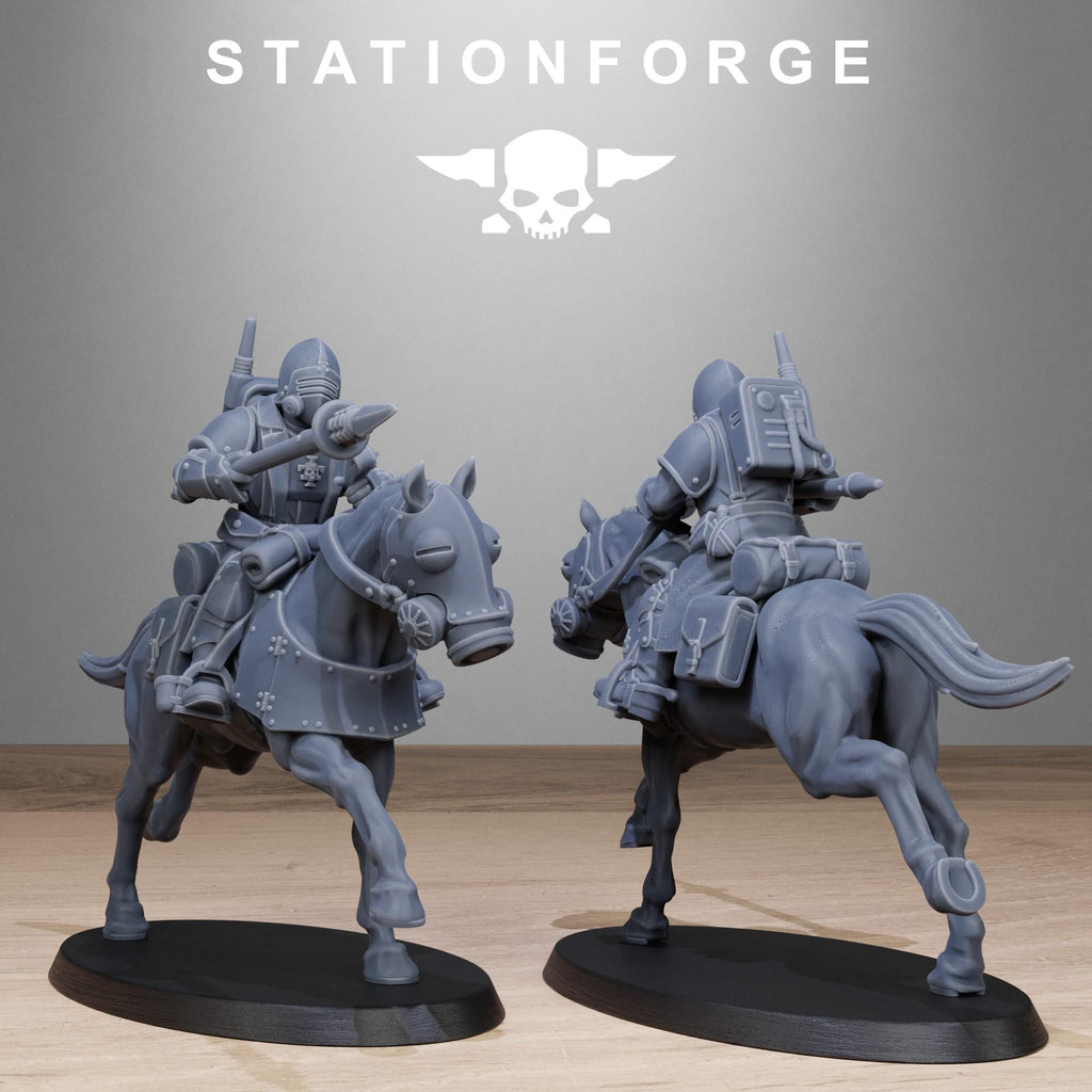 RoyalGuard Cavalry from StationForge/11 Wargame Miniatures +Gratis Bases