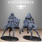 RoyalGuard Cavalry from StationForge/11 Wargame Miniatures +Gratis Bases