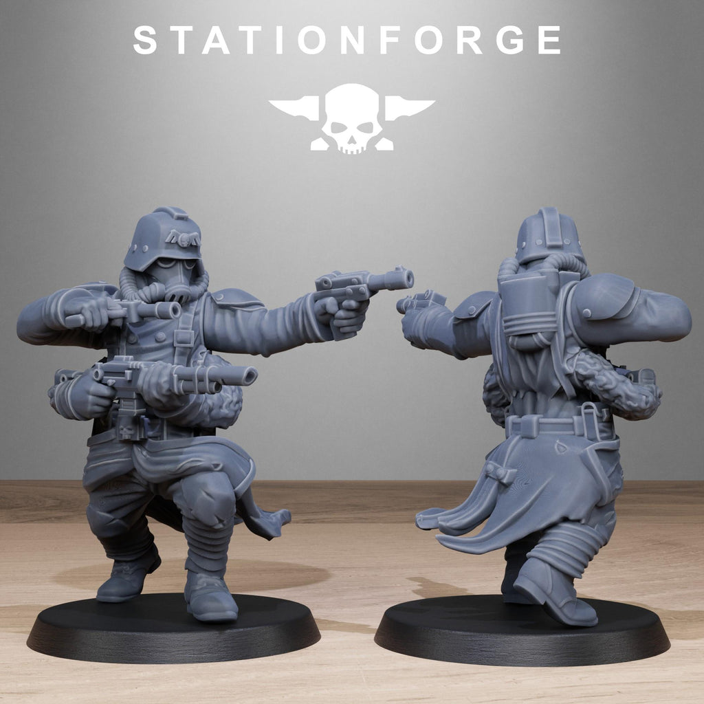 GrimGuard Radioactive Mutants from StationForge/10 Wargame Miniatures +Gratis Bases