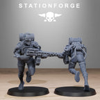 Corrupted Guard Abhumans from StationForge/10 Wargame Miniatures +Gratis Bases