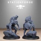 Corrupted Guard Abhumans from StationForge/10 Wargame Miniatures +Gratis Bases