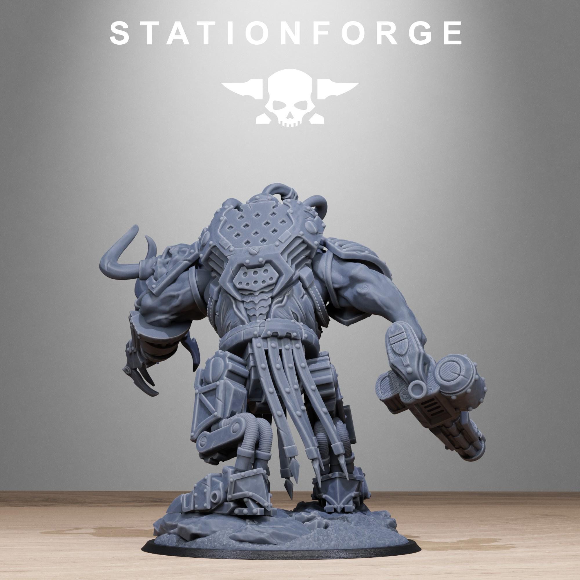 Corrupted Guard Tormentius from StationForge/ Wargame Miniature +Gratis Base