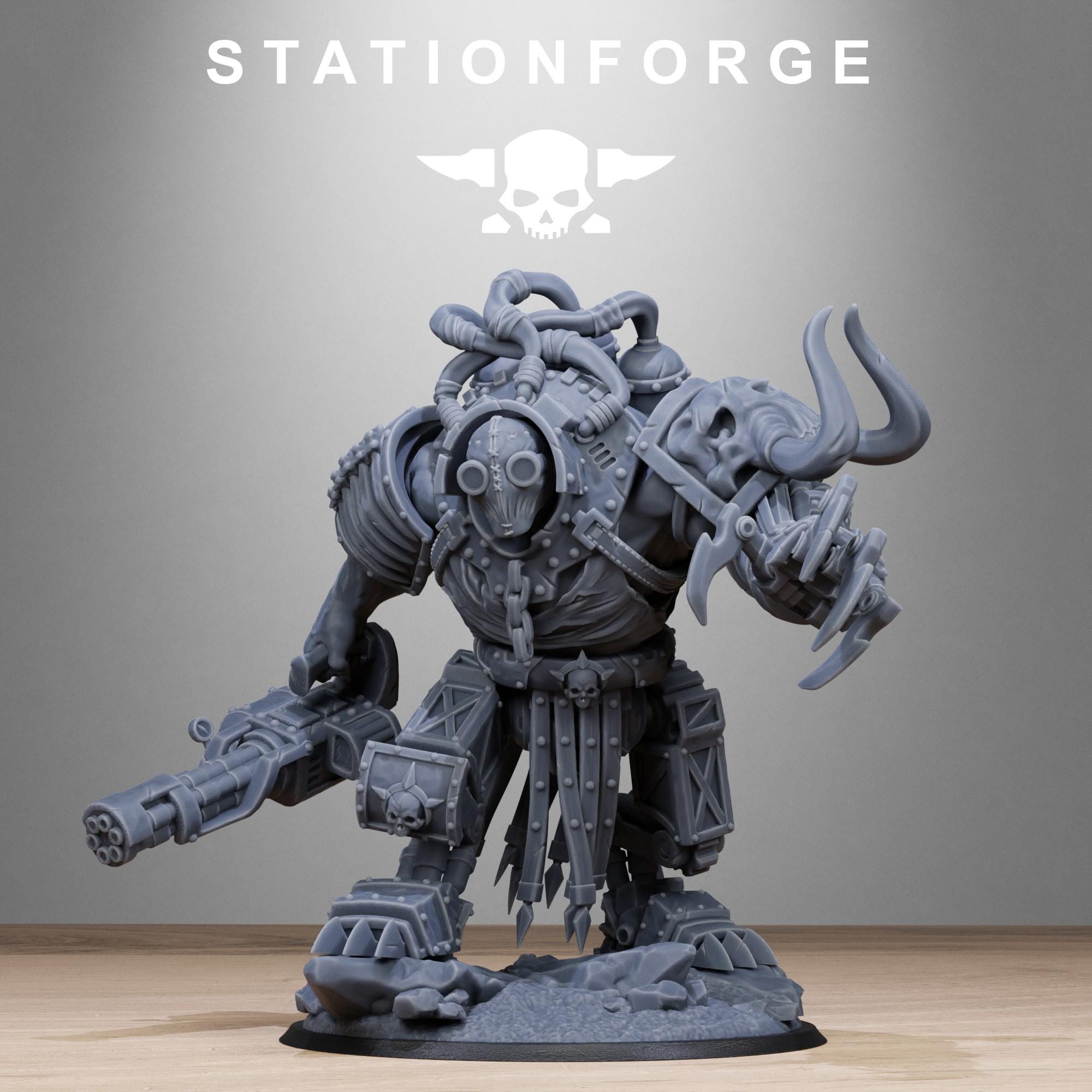 Corrupted Guard Tormentius from StationForge/ Wargame Miniature +Gratis Base