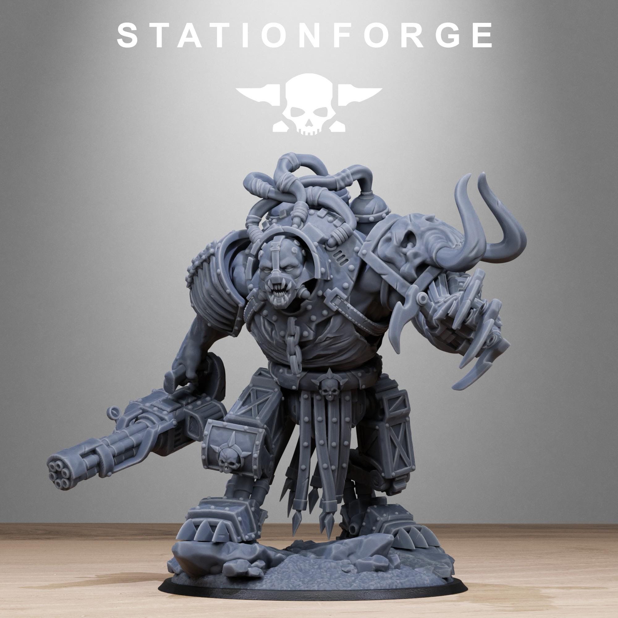 Corrupted Guard Tormentius from StationForge/ Wargame Miniature +Gratis Base