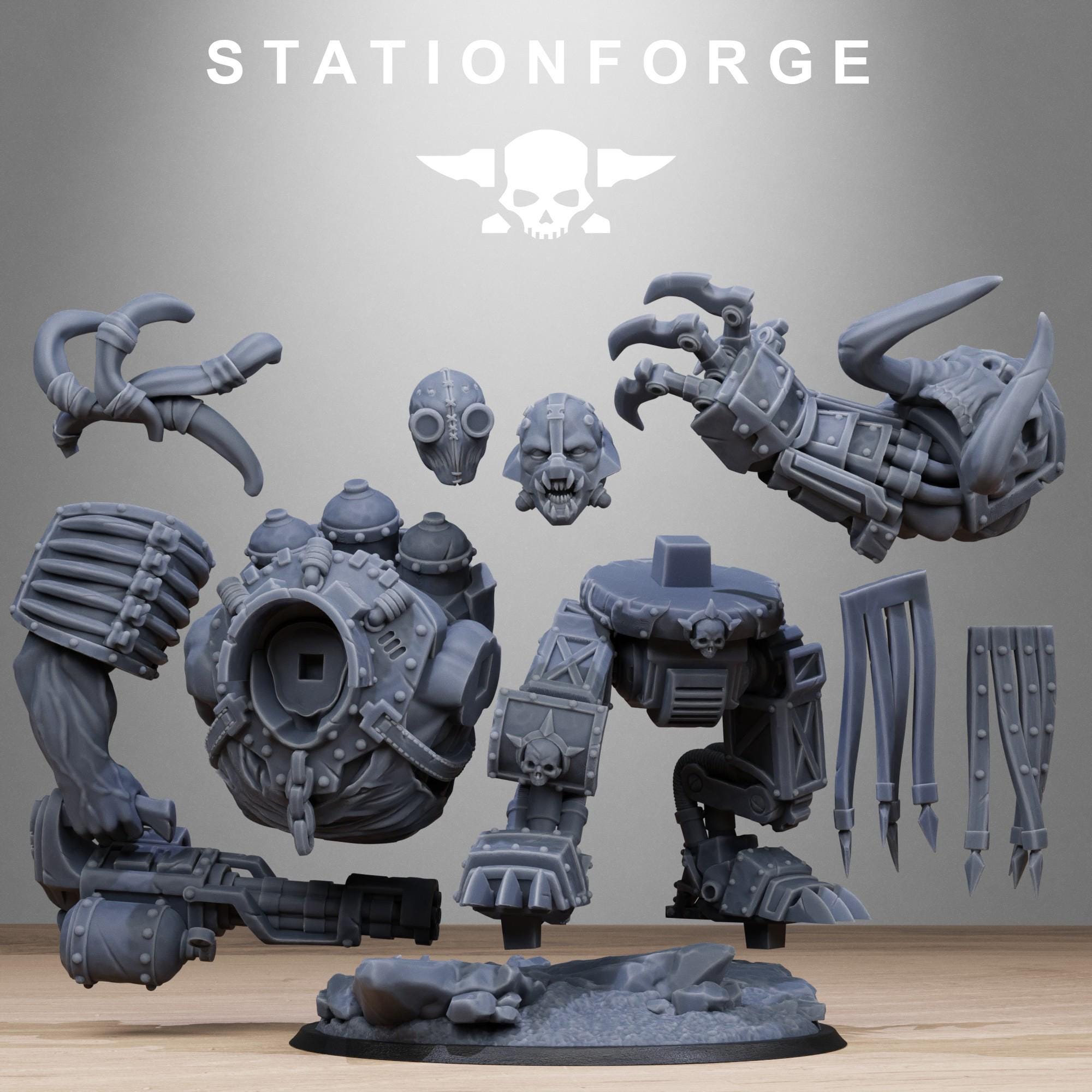 Corrupted Guard Tormentius from StationForge/ Wargame Miniature +Gratis Base