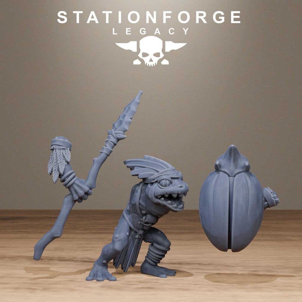 Bogkin Spearmen from StationForgeLegacy/10 Miniatures +Gratis Bases