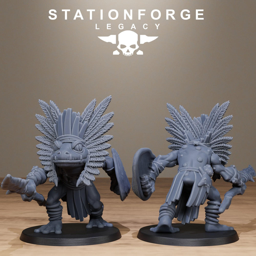 Bogkin Spearmen from StationForgeLegacy/10 Miniatures +Gratis Bases