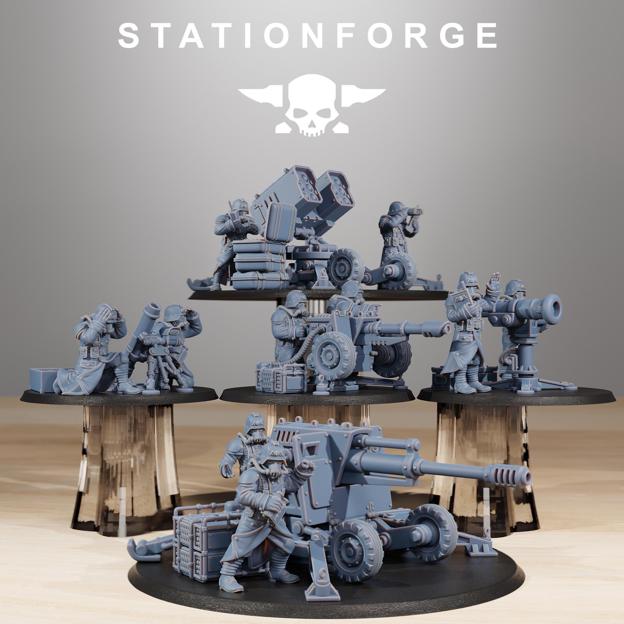 GrimGuard Battle Weapons from StationForge/Miniature +Gratis Base