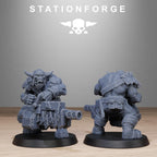 Orkaz Bros Infantry from StationForge/10 Tabletop Miniatures +Gratis Bases