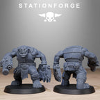 Orkaz Bros Infantry from StationForge/10 Tabletop Miniatures +Gratis Bases
