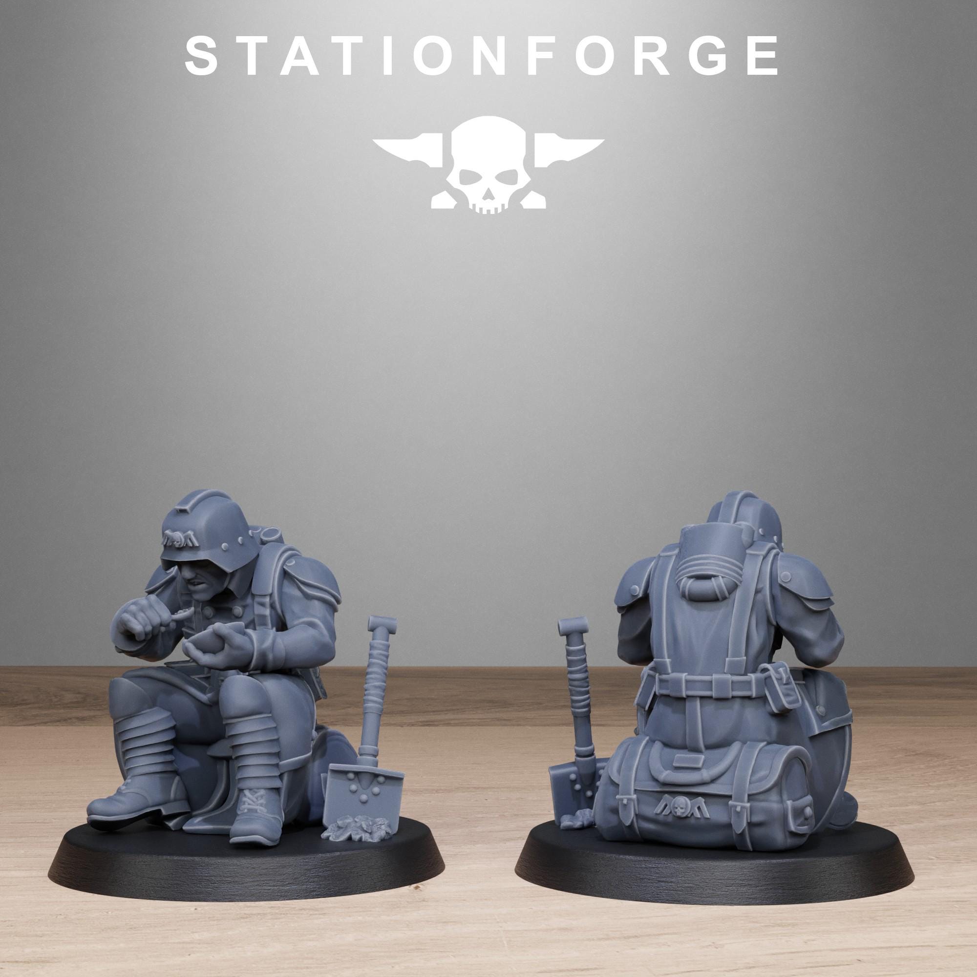 GrimGuard Chill Squad from StationForge/10 Tabletop Miniatures +Gratis Bases