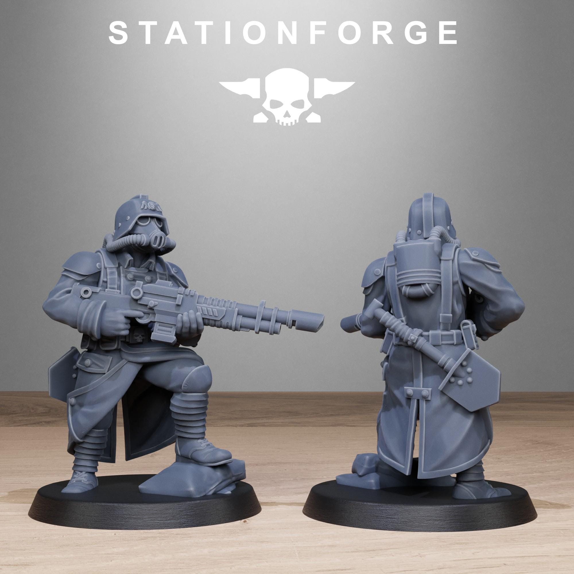 GrimGuard Chill Squad from StationForge/10 Tabletop Miniatures +Gratis Bases