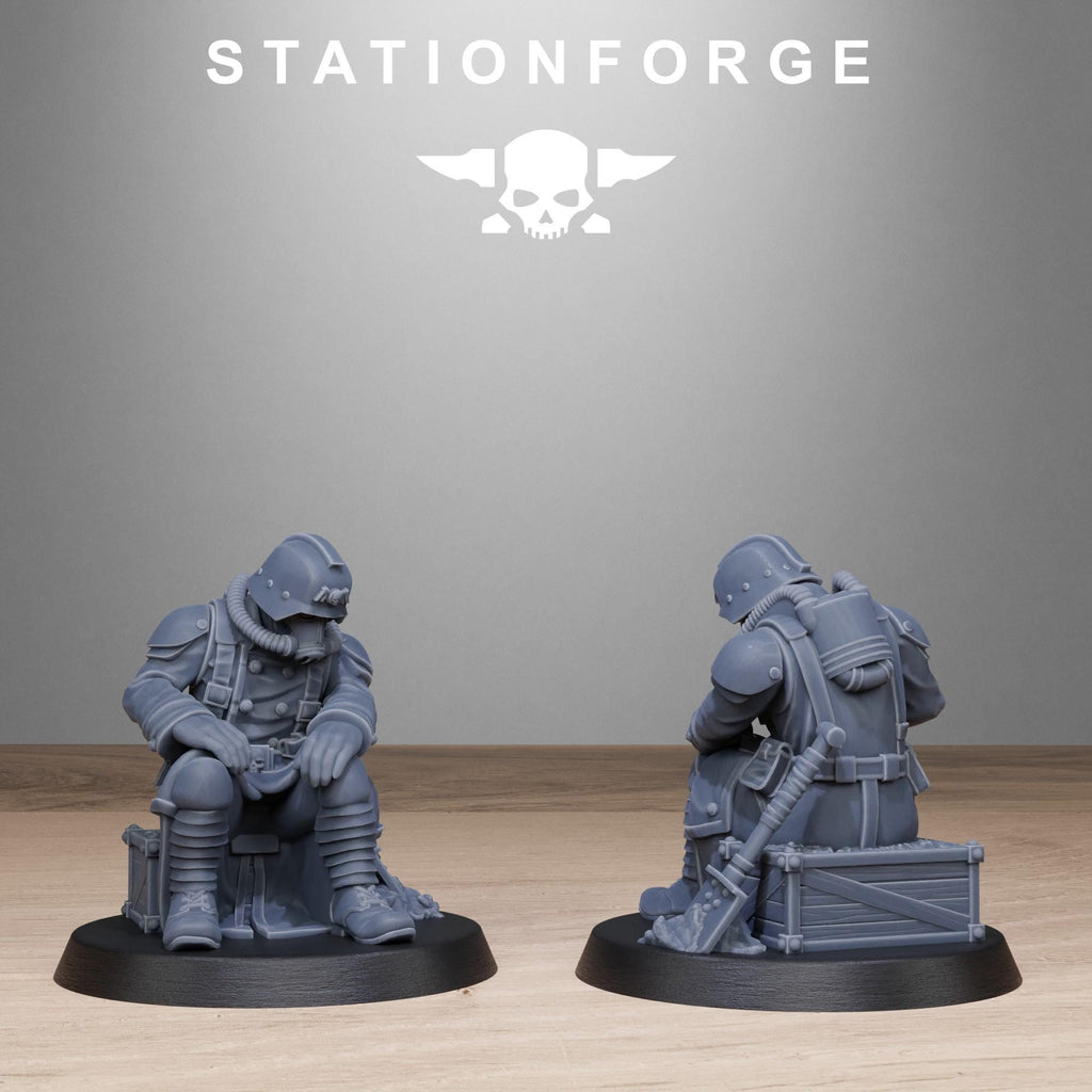 GrimGuard Chill Squad from StationForge/10 Tabletop Miniatures +Gratis Bases