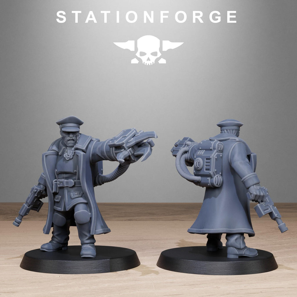 FreeGuard Officer from StationForge/2 Wargame Miniatures +Gratis Bases