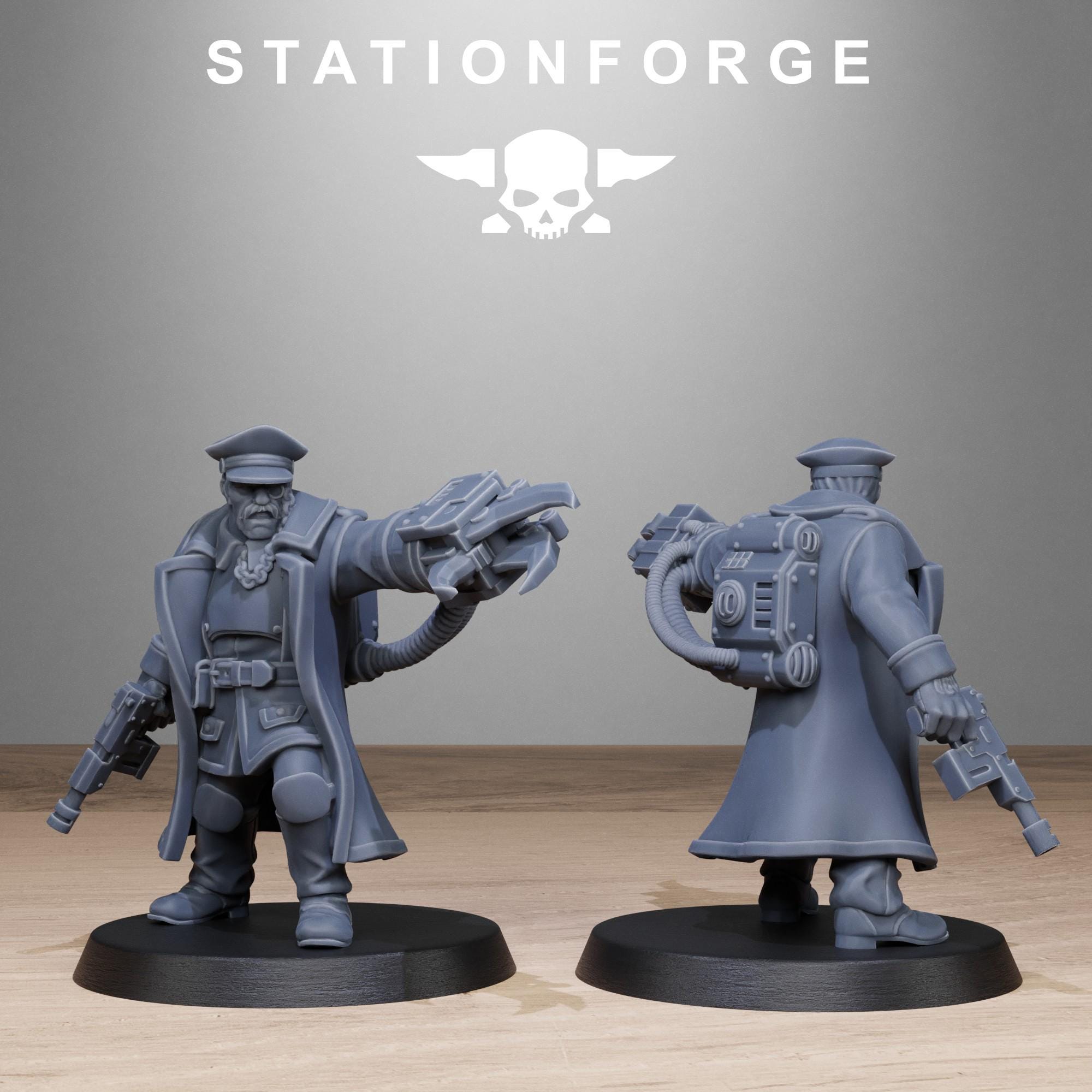 FreeGuard Officer from StationForge/2 Wargame Miniatures +Gratis Bases