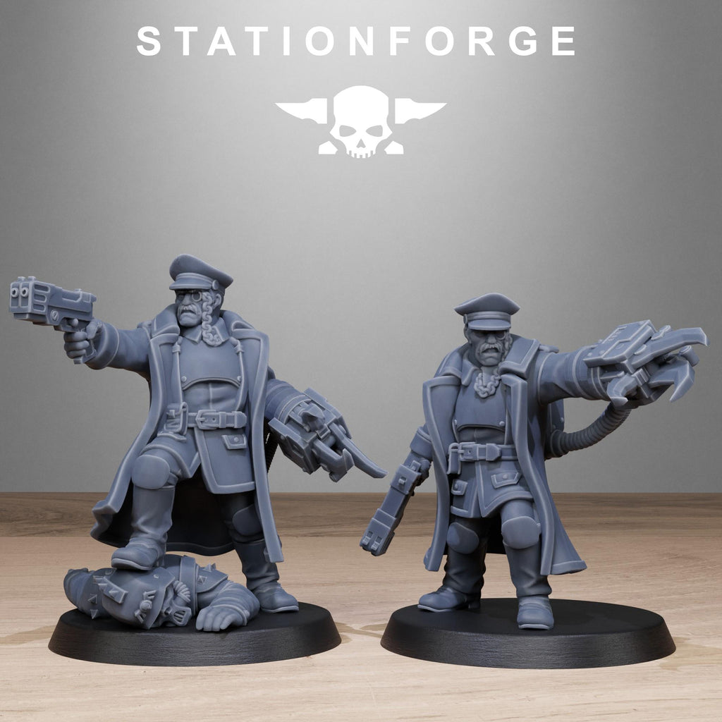 FreeGuard Officer from StationForge/2 Wargame Miniatures +Gratis Bases