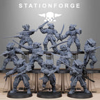 Tarion Melee Infantry from StationForge/10 Wargame Miniatures +Gratis Bases