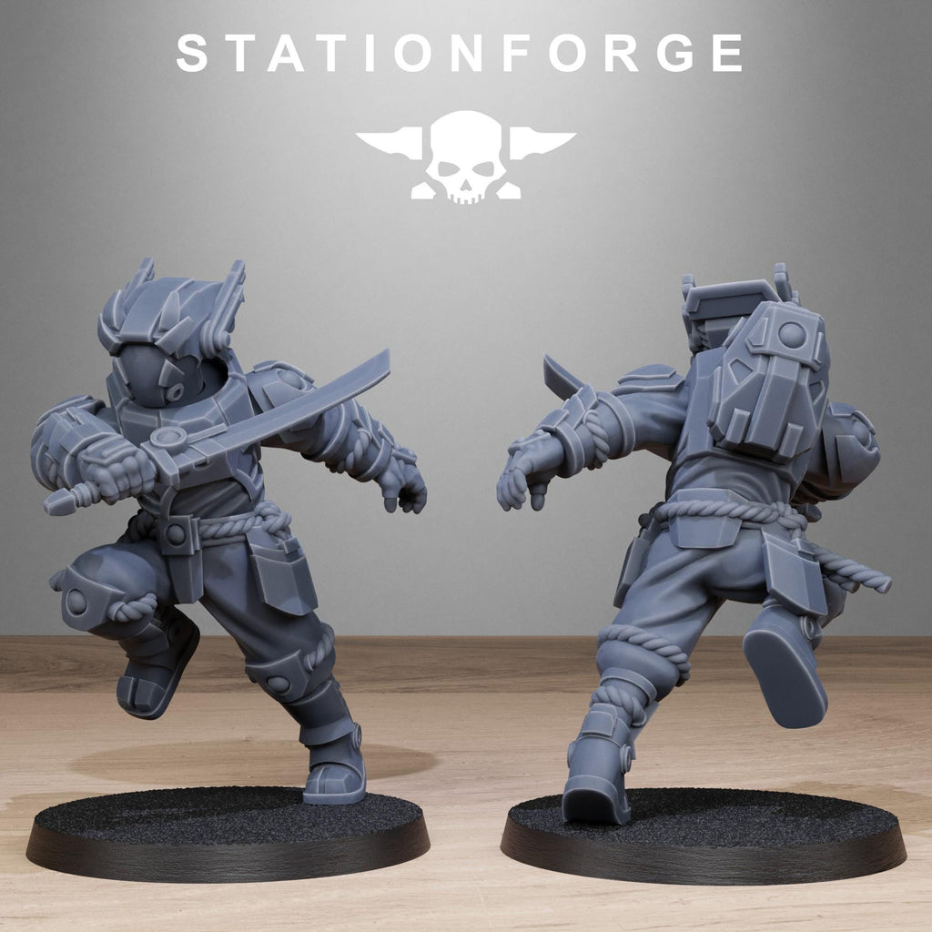 Tarion Melee Infantry from StationForge/10 Wargame Miniatures +Gratis Bases