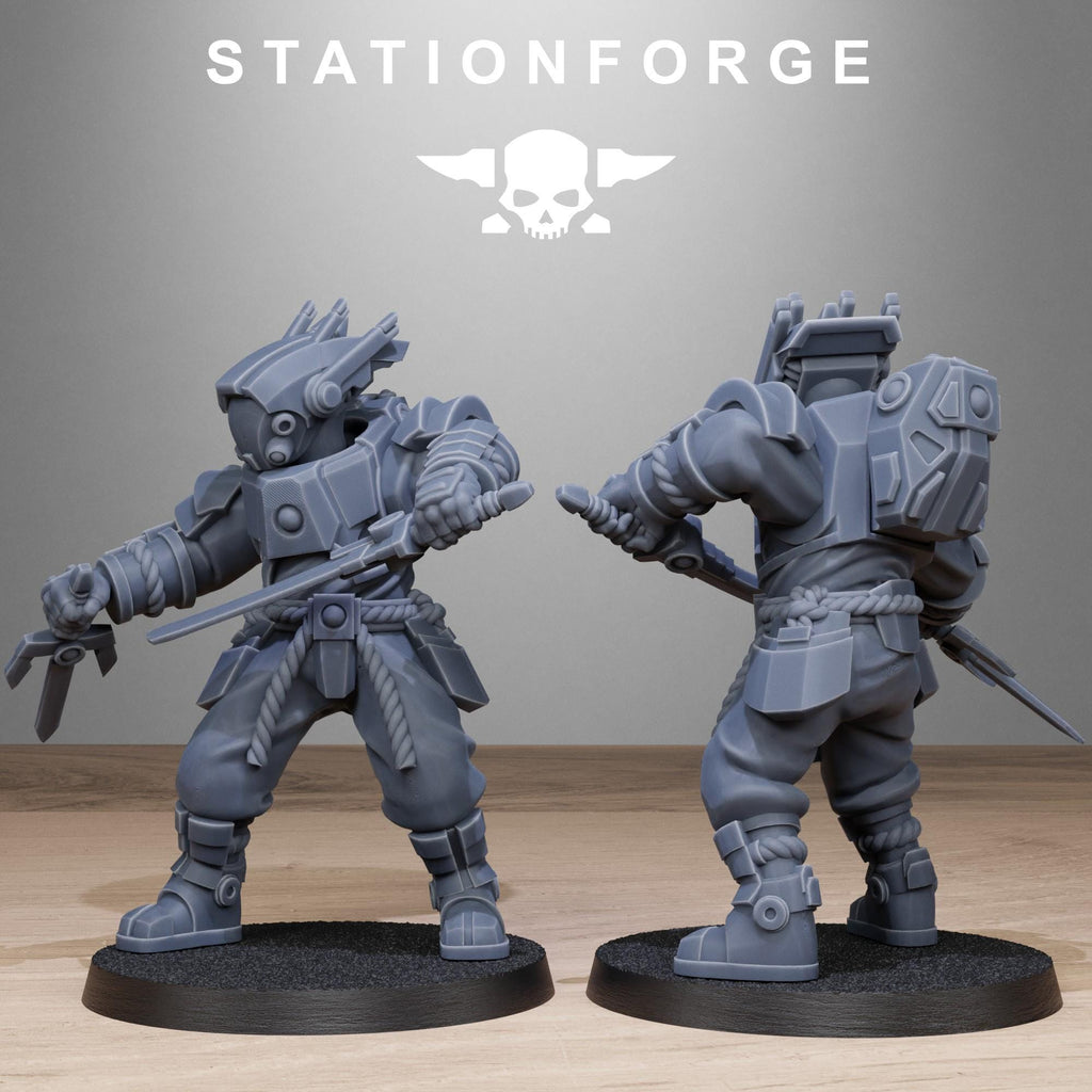 Tarion Melee Infantry from StationForge/10 Wargame Miniatures +Gratis Bases
