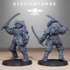 Tarion Melee Infantry from StationForge/10 Wargame Miniatures +Gratis Bases