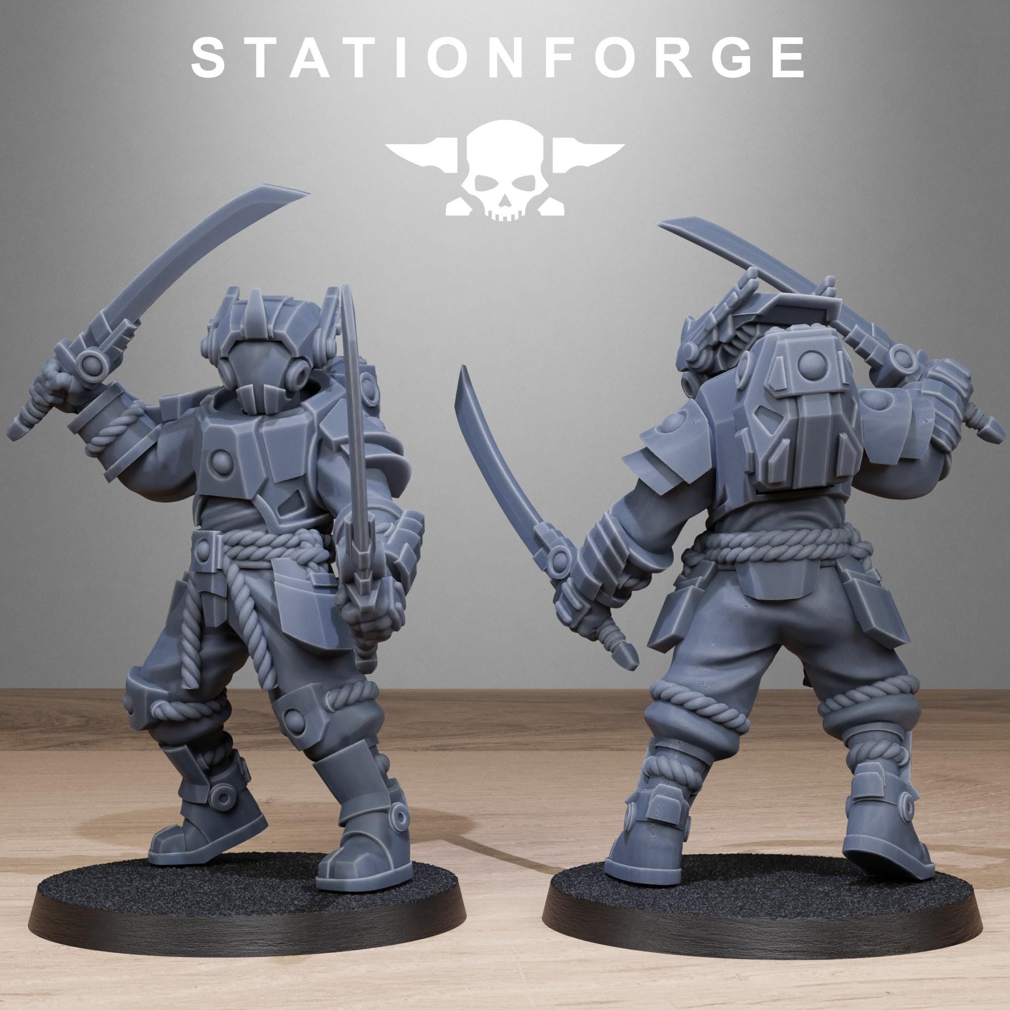 Tarion Melee Infantry from StationForge/10 Wargame Miniatures +Gratis Bases