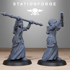 Scavenger Sister Priests from StationForge/10 Wargame Miniatures +Gratis Bases