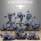 Xenarid Crawlers 1 from StationForge/10 Wargame Miniatures +Gratis Bases