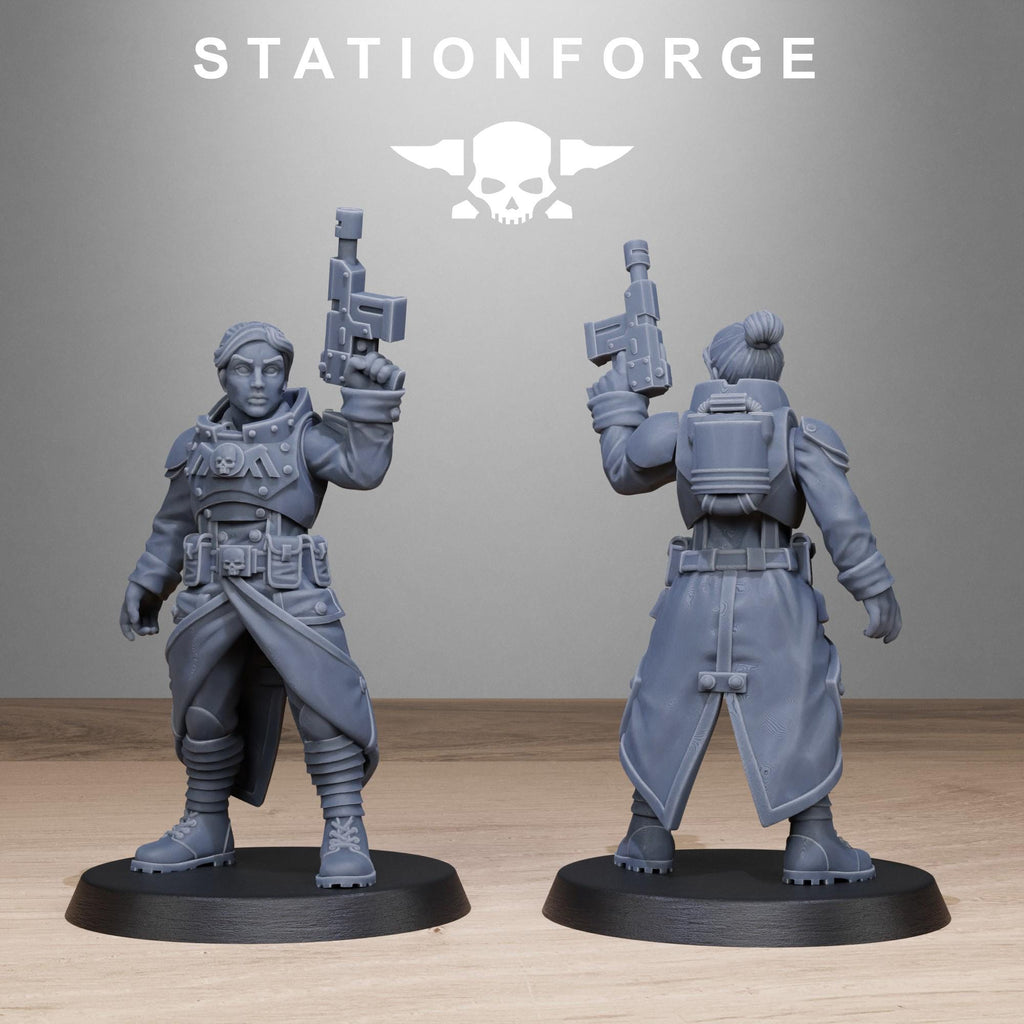 GrimGuard Sisters from StationForge/10 Wargame Miniatures +Gratis Bases
