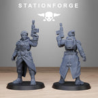 GrimGuard Sisters from StationForge/10 Wargame Miniatures +Gratis Bases