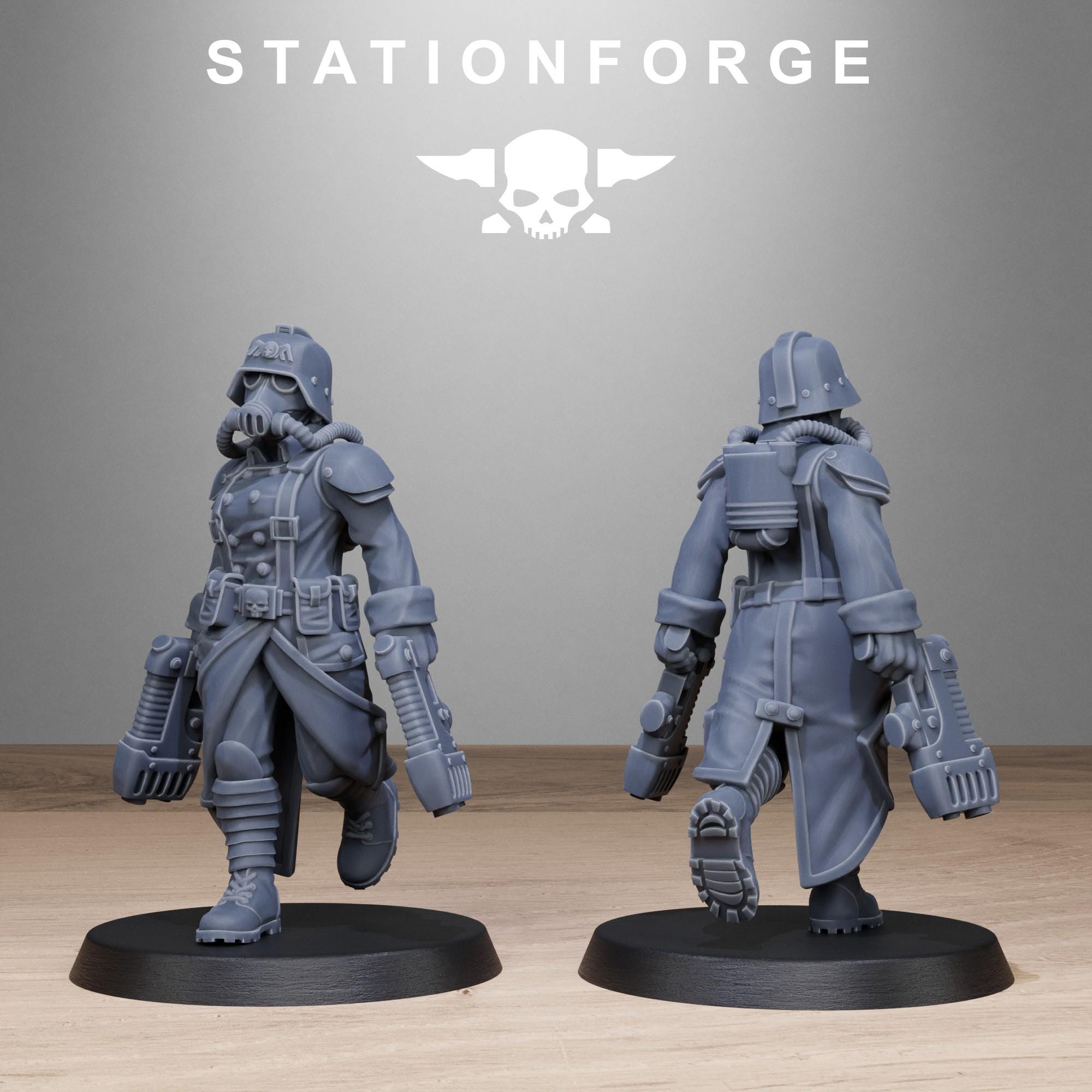 GrimGuard Sisters from StationForge/10 Wargame Miniatures +Gratis Bases