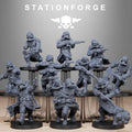 GrimGuard Radioactive Mutants from StationForge/10 Wargame Miniatures +Gratis Bases