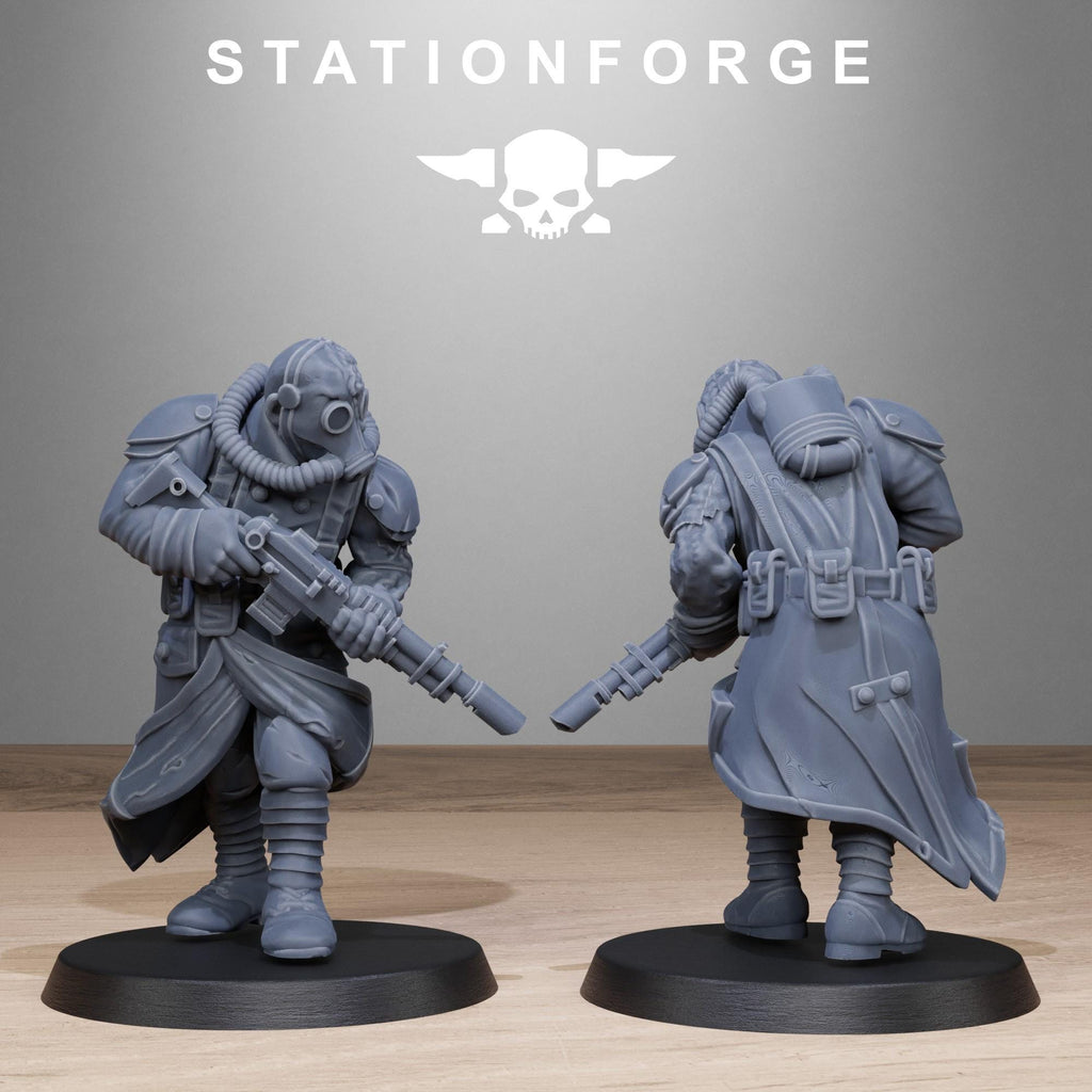 GrimGuard Radioactive Mutants from StationForge/10 Wargame Miniatures +Gratis Bases